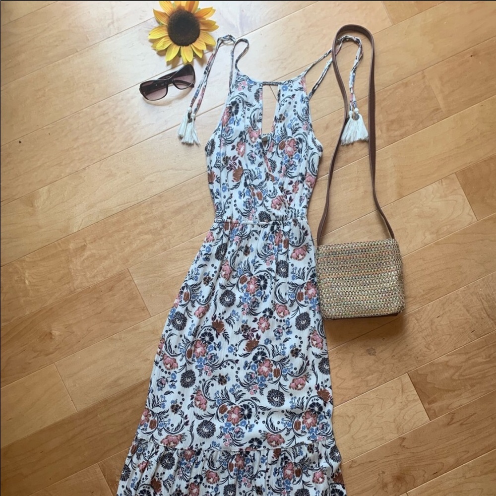 Maxi dress boho tassels American Eagle